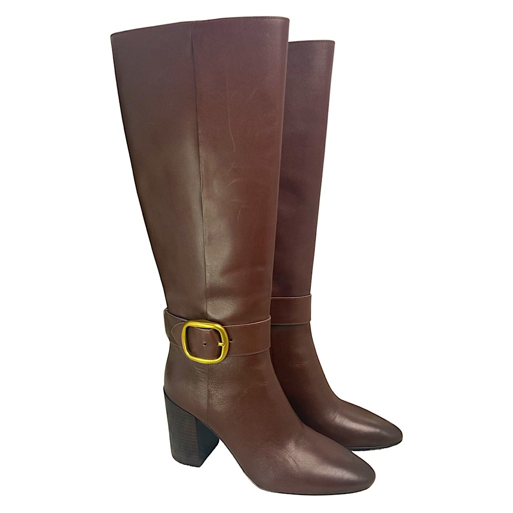 Coach Riding Buckle Leather Boots